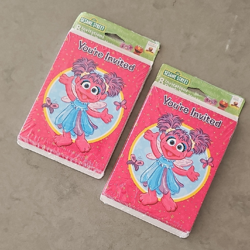 Vintage 2007‎ Sesame Street, Abby Cadabby Party Invitations & Thankyou Cards